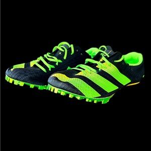 Adidas Adizero Finesse Black Green Track Cleats women’s size 8 men’s size 7